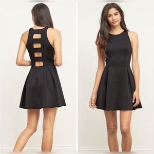 Abercrombie & Fitch Black Scuba Skater Mini Dress